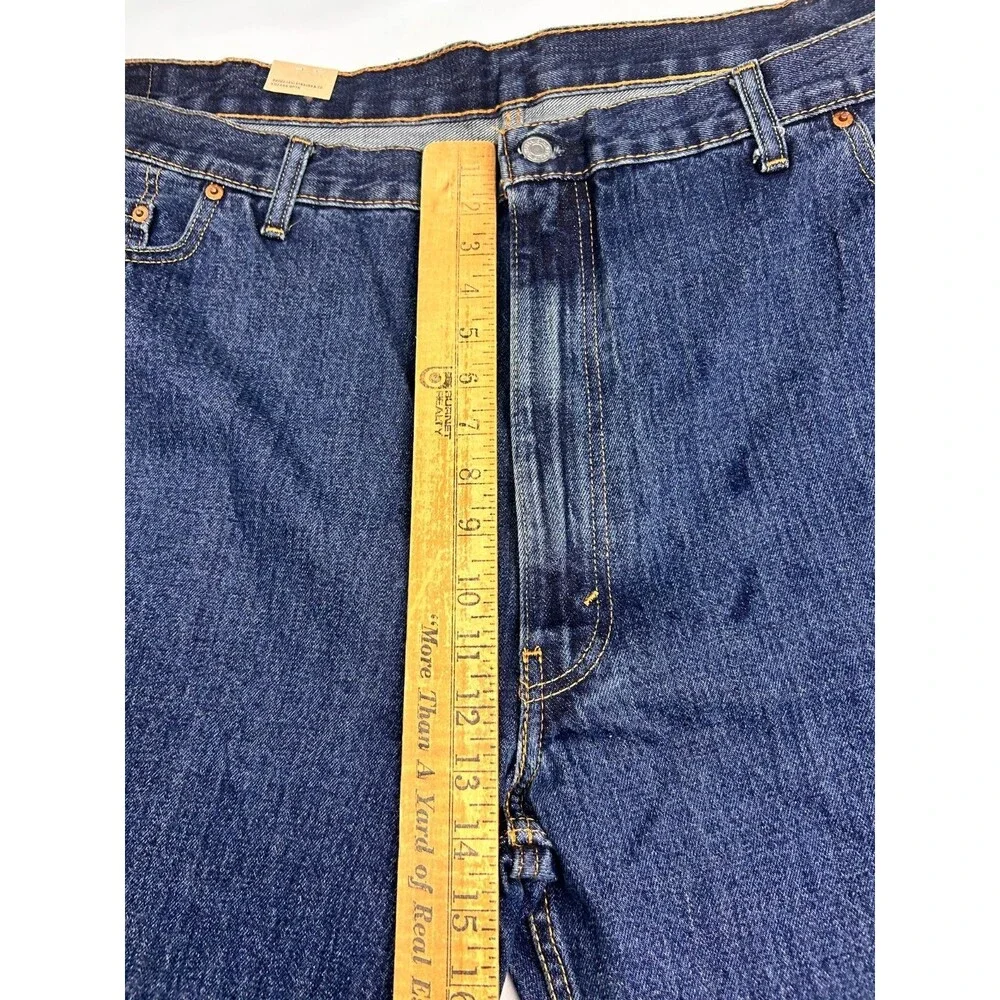 Levis 550 Jeans Mens 52X28 Relaxed Fit 100% Cotton Pants Dark Wash Straight Leg